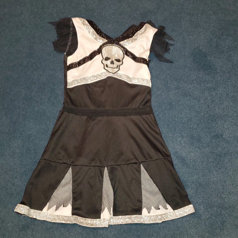 Black and Silver Skull Kids Costume